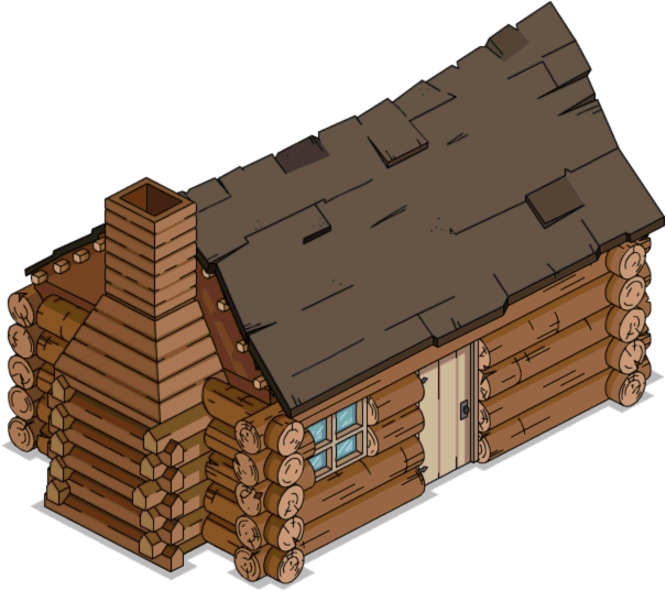 Tapped Out Lincolns Cabin - Hütte Png (605x537), Png Download