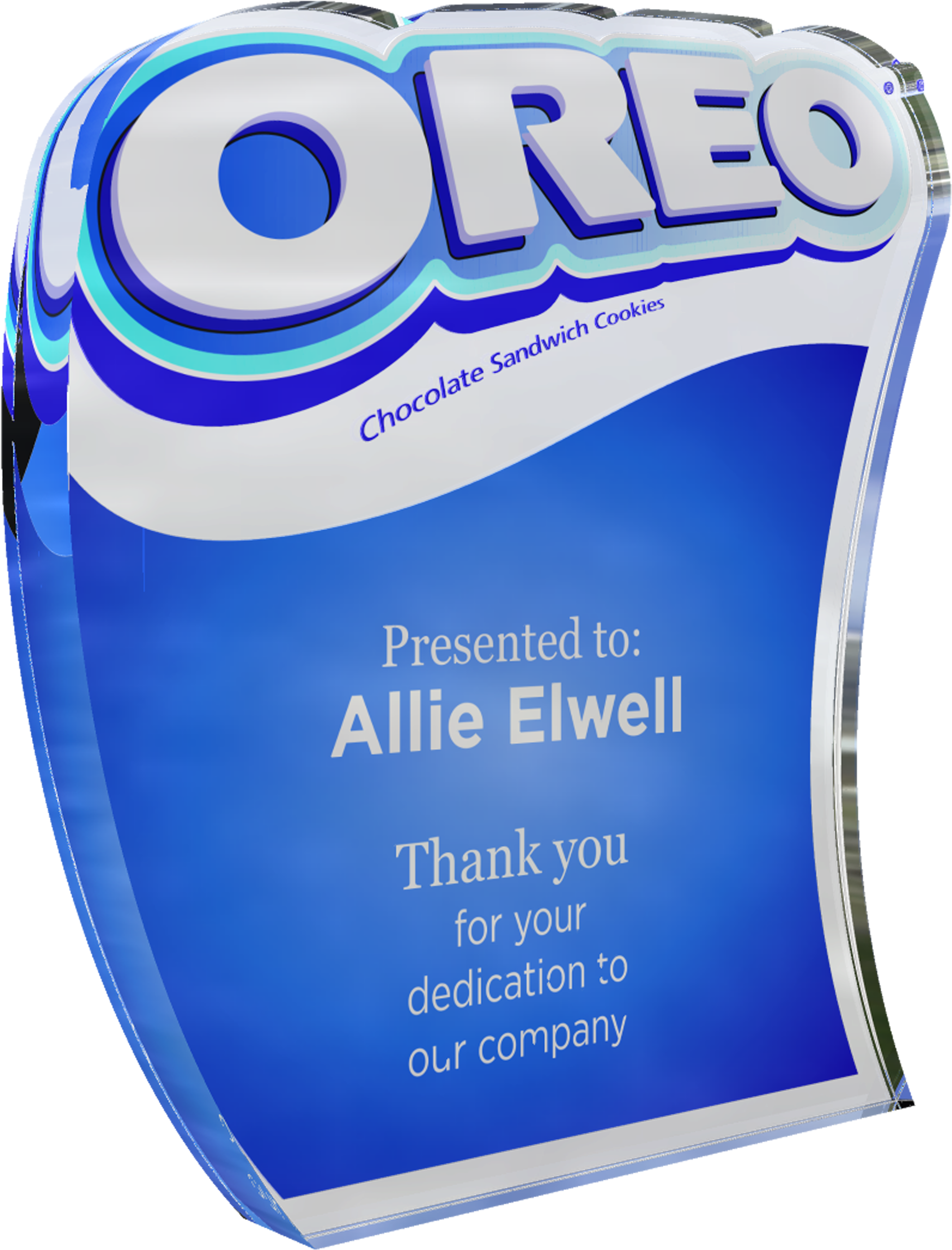 Acrylic Awards, Corporate Awards, Crystal Trophies - Oreo (2700x3001), Png Download
