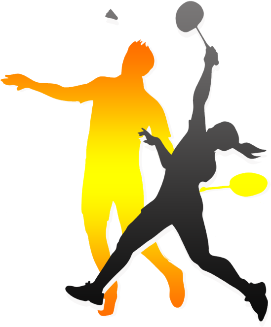 Badminton Clipart Badminton Champion - Woman Badminton Vector (584x812), Png Download