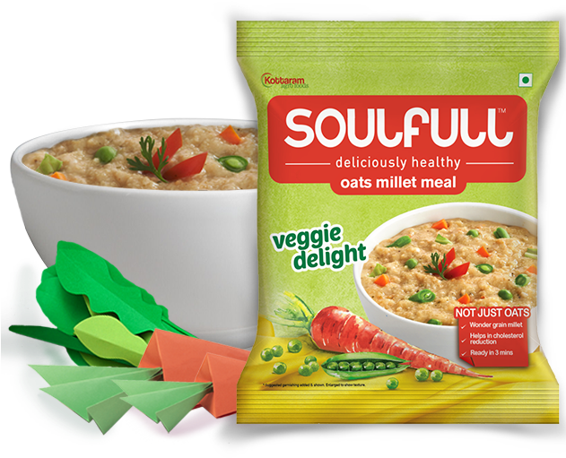 Soulfull Oat Millet Meal - Soulful Oats Millet Meal Millet Masala (630x570), Png Download