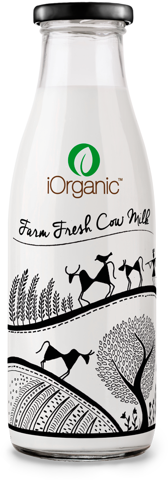 Clipart Milk Bottled Milk - Organic Milk Delhi (364x999), Png Download