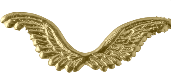 Die Cut Articles Angel Wings Gold, 3,5 X 1,5cm - Golden Eagle (600x537), Png Download