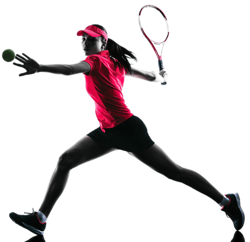 Female Tennis Player Colab Coach - Rebound Tennis Trainer Ball Training Equipment (1100x824), Png Download