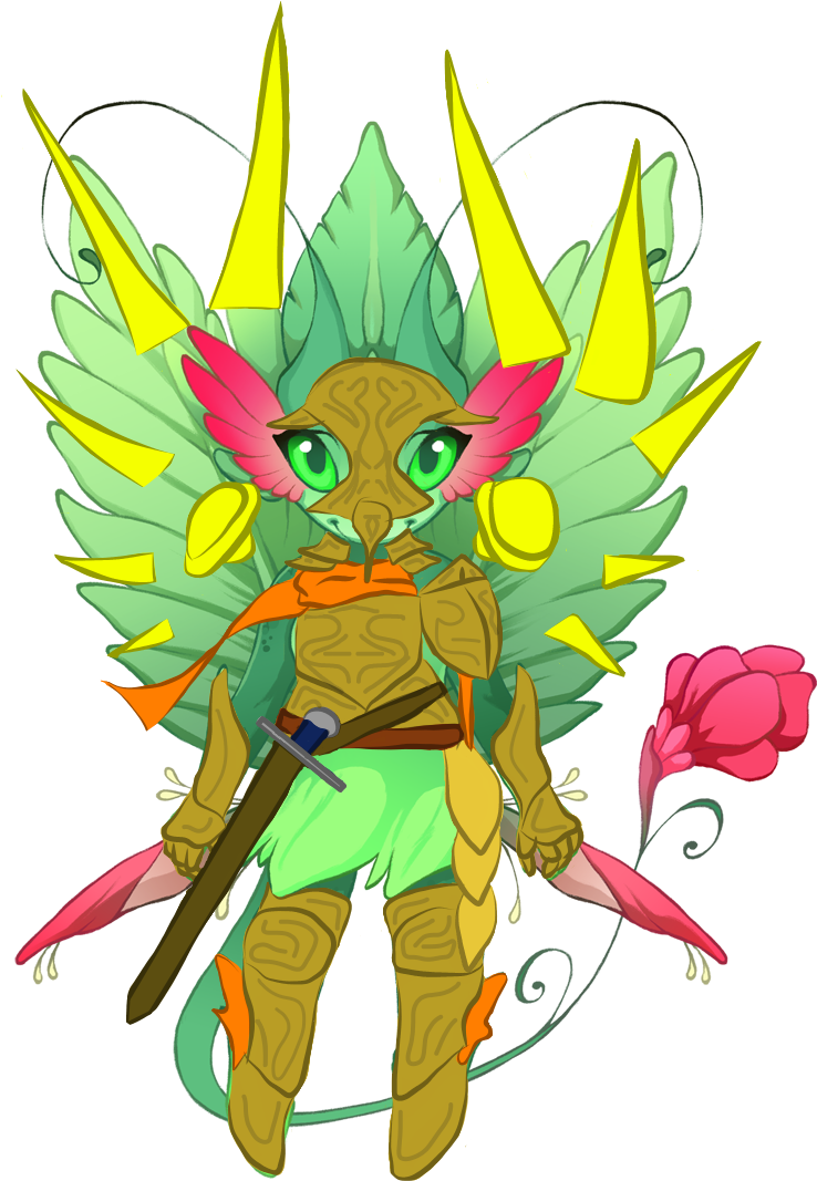 Gold Filigree Gauntlets Gold Filigree Breastplate Gold - Flight Rising Sprite (817x1109), Png Download