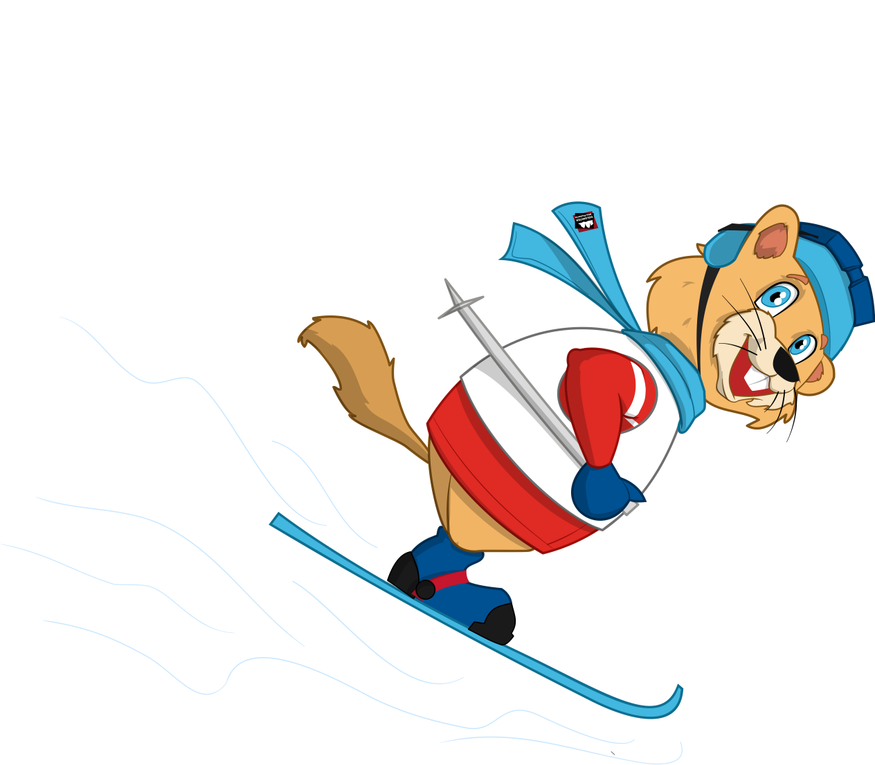Png Junior Adventure Club - Skier Turns (1263x1128), Png Download