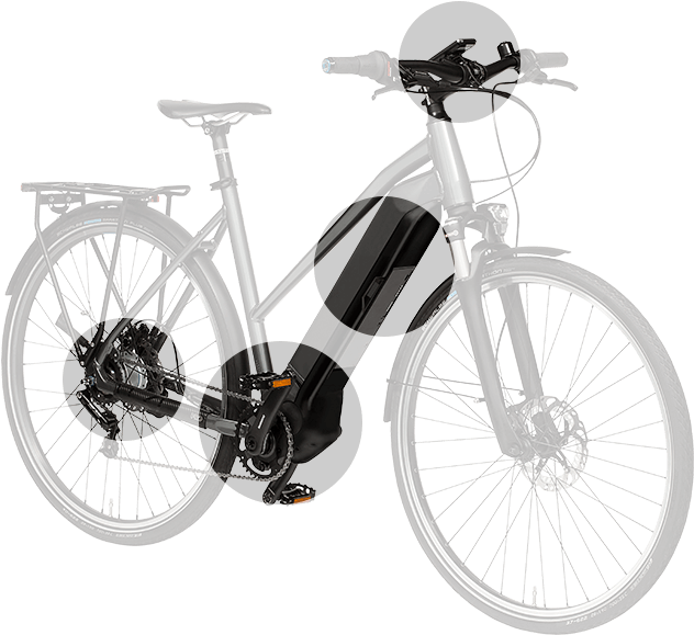 E-bike Systems For Adventurers - Hybrid Bicycle (691x578), Png Download