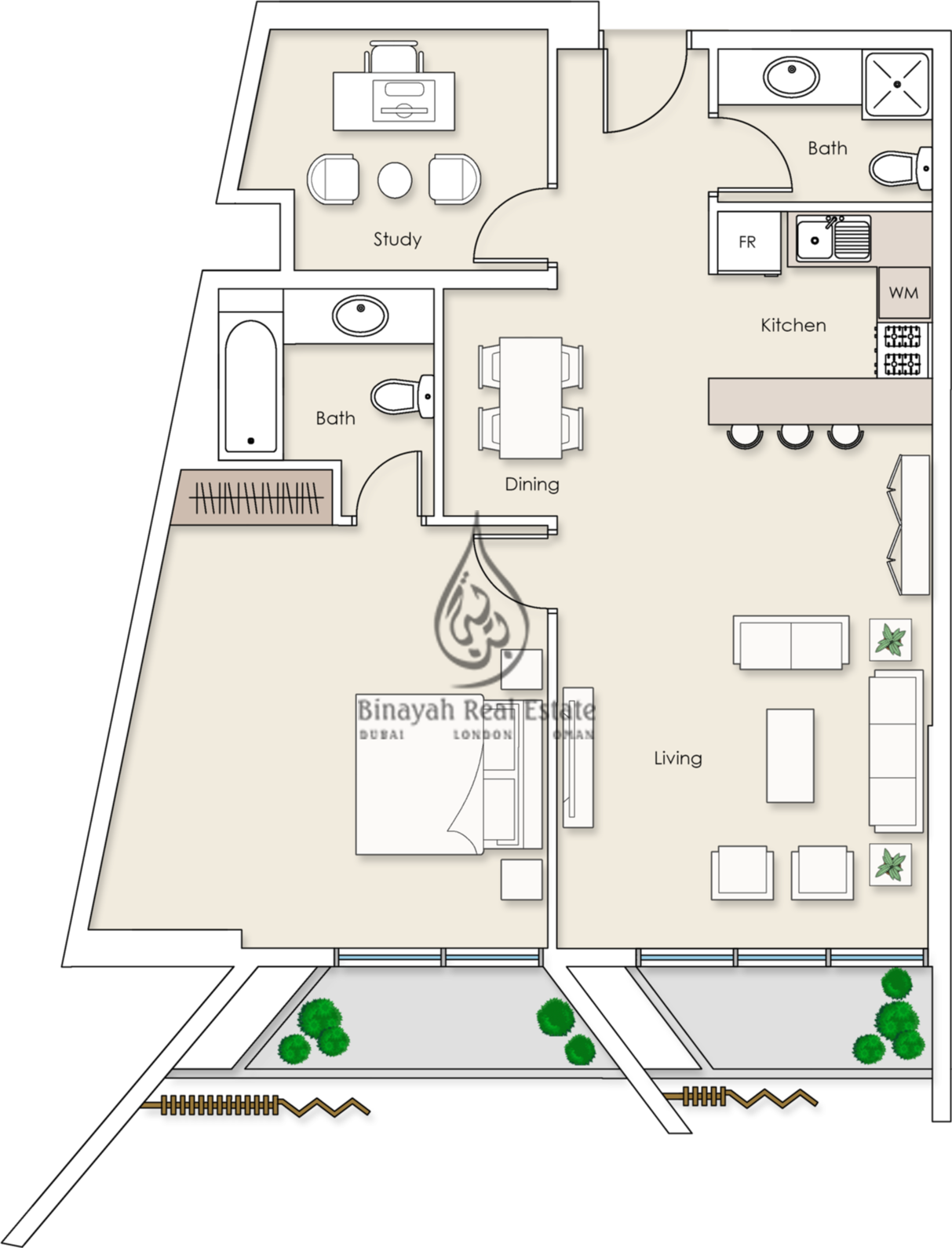 Platinum Residences 1 Bedroom Apartment Type 2 Floor - One Bedroom Deluxe Suite Plan Burj Al Arab (1213x1590), Png Download