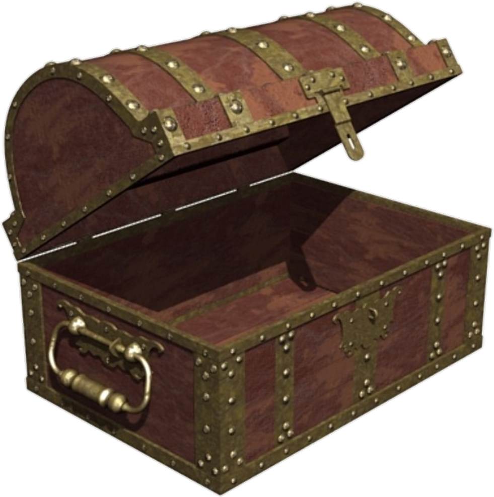 Open Pirate Treasure Chests (1024x1008), Png Download