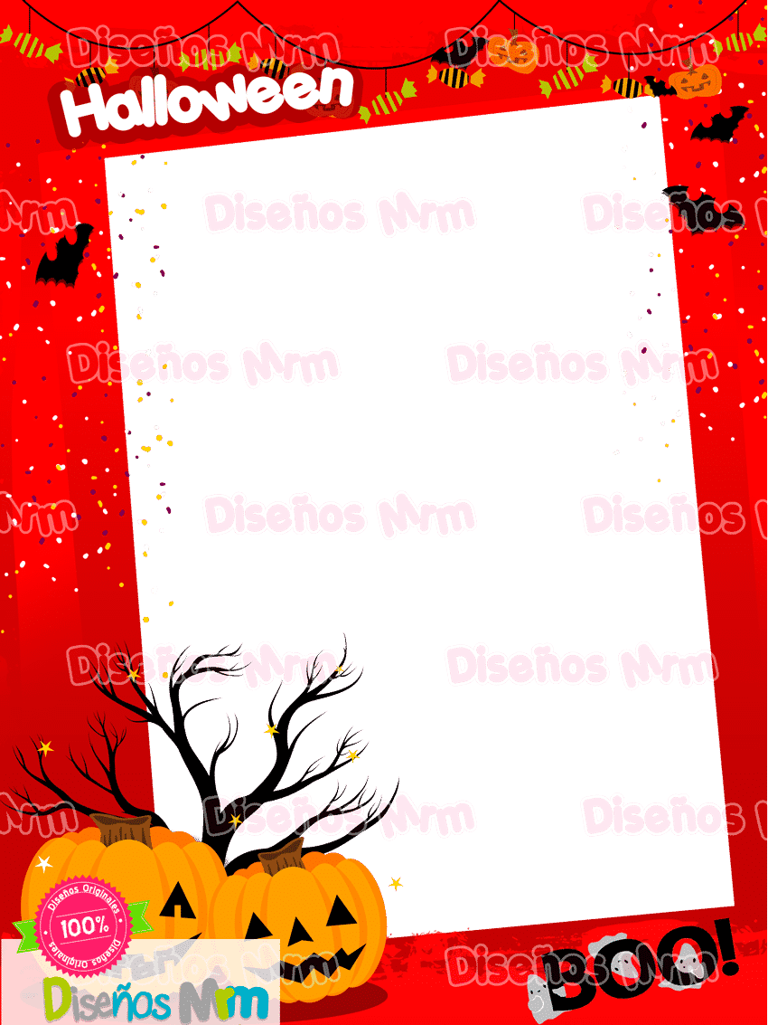 Inicio / Marcos Fotográficos - Plantillas Halloween Para Word (850x1133), Png Download