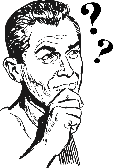Why Are You Here - Pondering Man (462x686), Png Download
