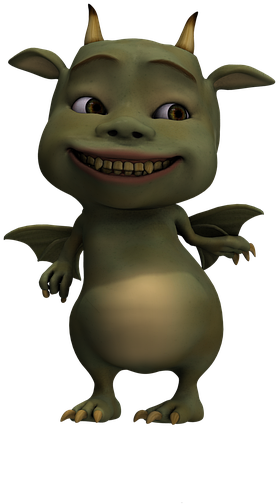 Figure, Fantasy Figure, Dragon, Gnome, Adorable, Funny - Cartoon (960x720), Png Download