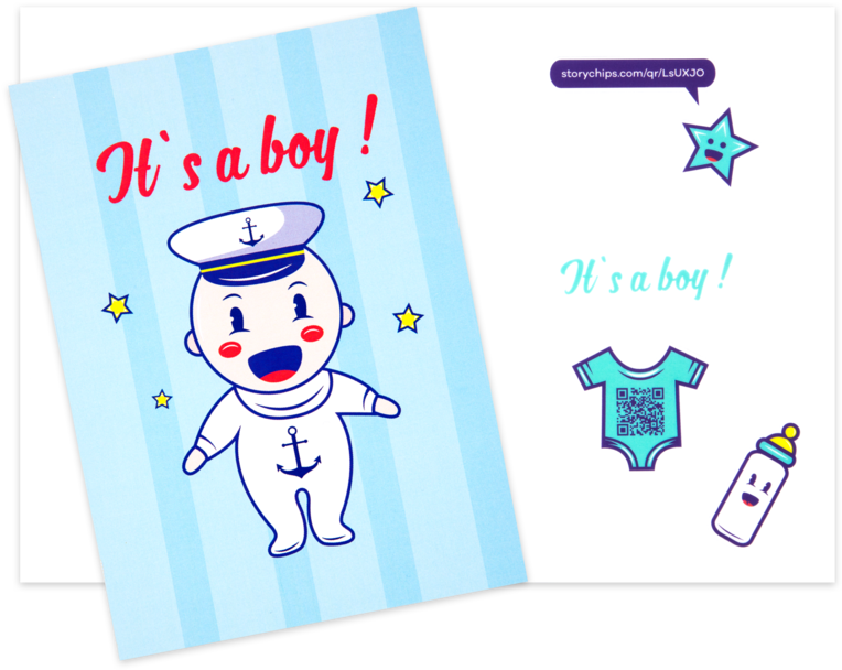 It's A Boy - Cartoon (800x800), Png Download