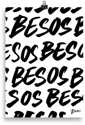 “besos” De Dase - Calligraphy (600x600), Png Download