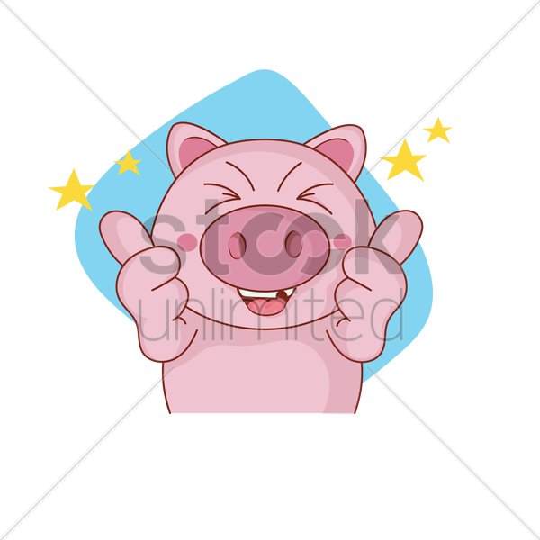 Cartoon Pig Png - Cartoon Pig Thumbs Up (600x600), Png Download