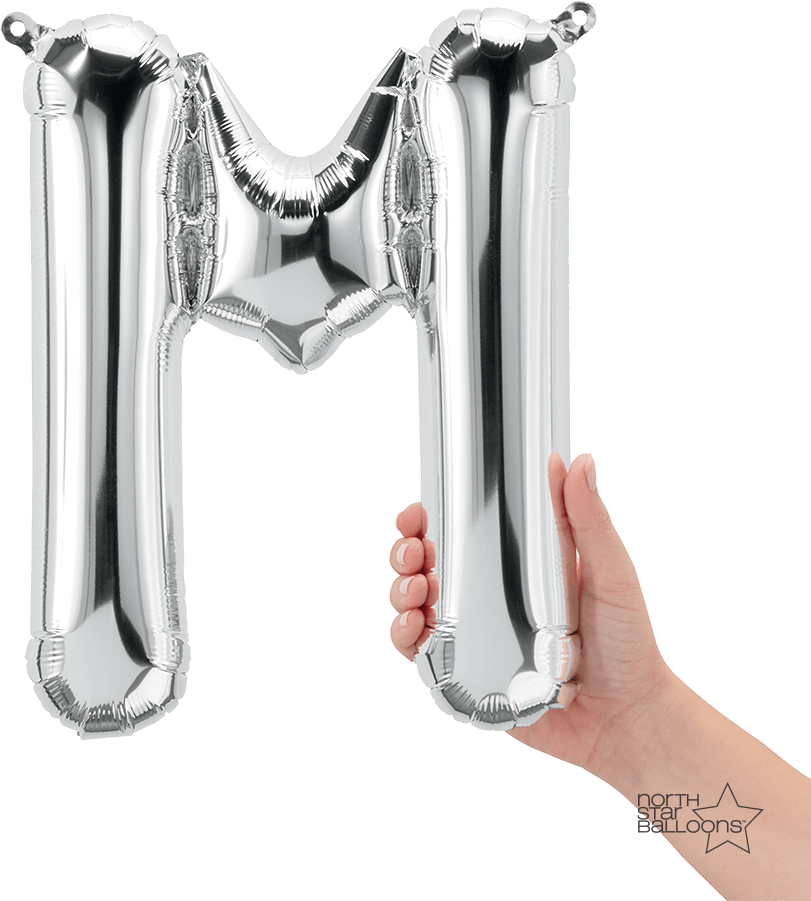 M Silver - Rose Gold Balloon Letter M (1000x1000), Png Download