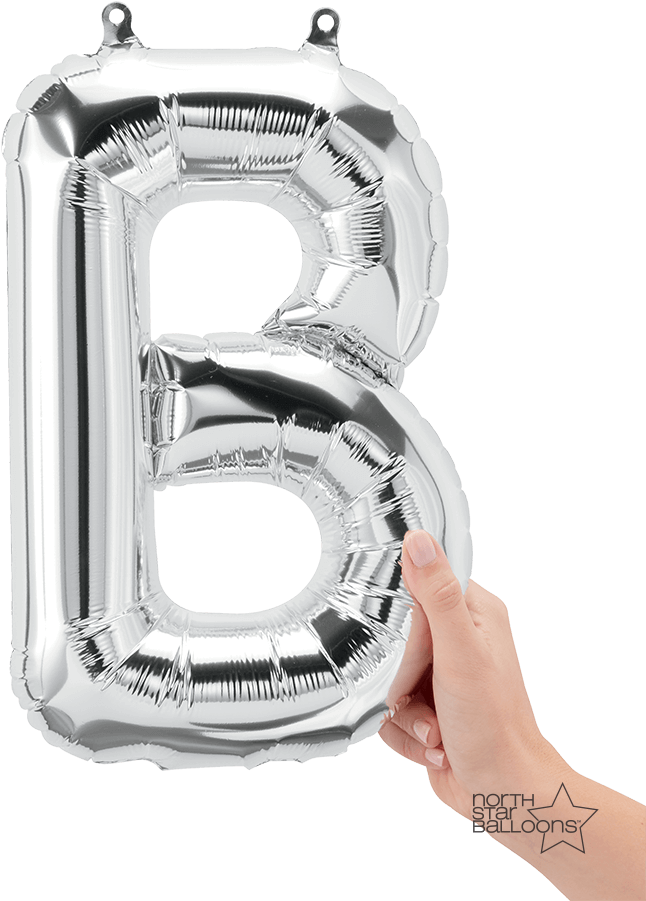 B Silver - Rose Gold Balloon Letter B (1000x1000), Png Download