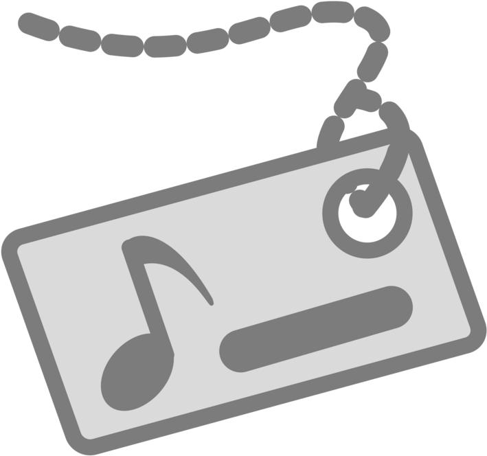 Music Download Identity Document Badge Name Tag - Music Tag Png (750x750), Png Download