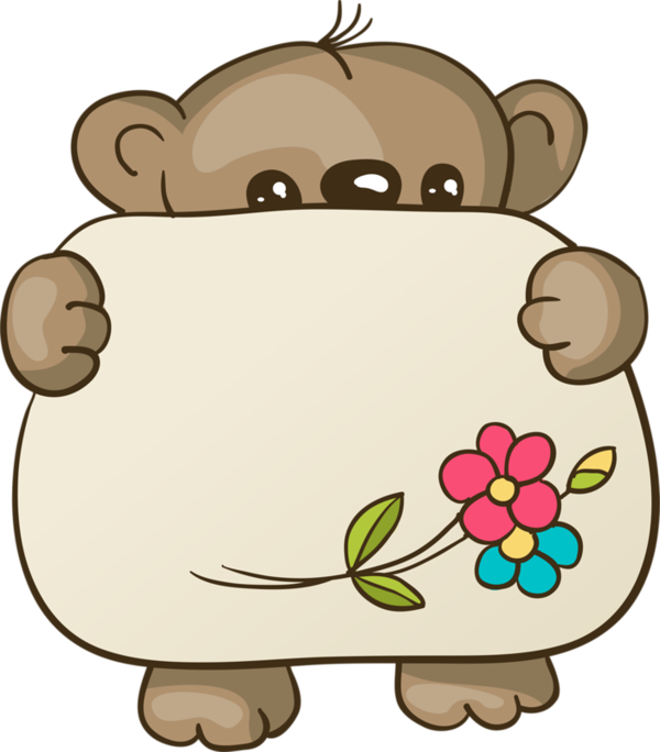51e29d3b Name Tag Templates, Label Templates, Borders - Bear Name Tag (600x684), Png Download