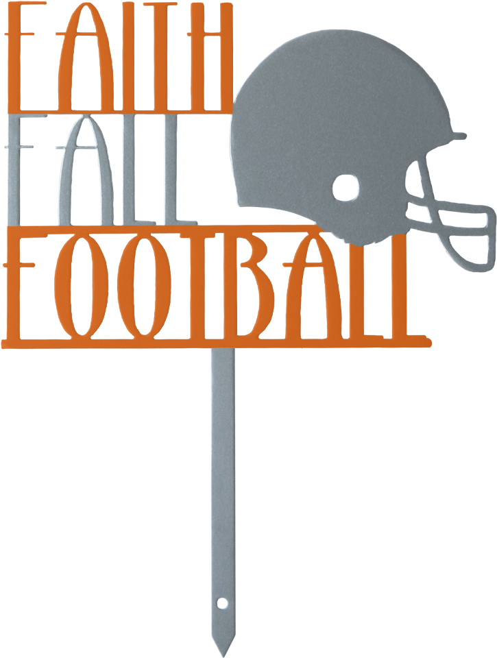 Faith Fall And Football Football Yard Stake Fall Yard - Sign (1000x1000), Png Download