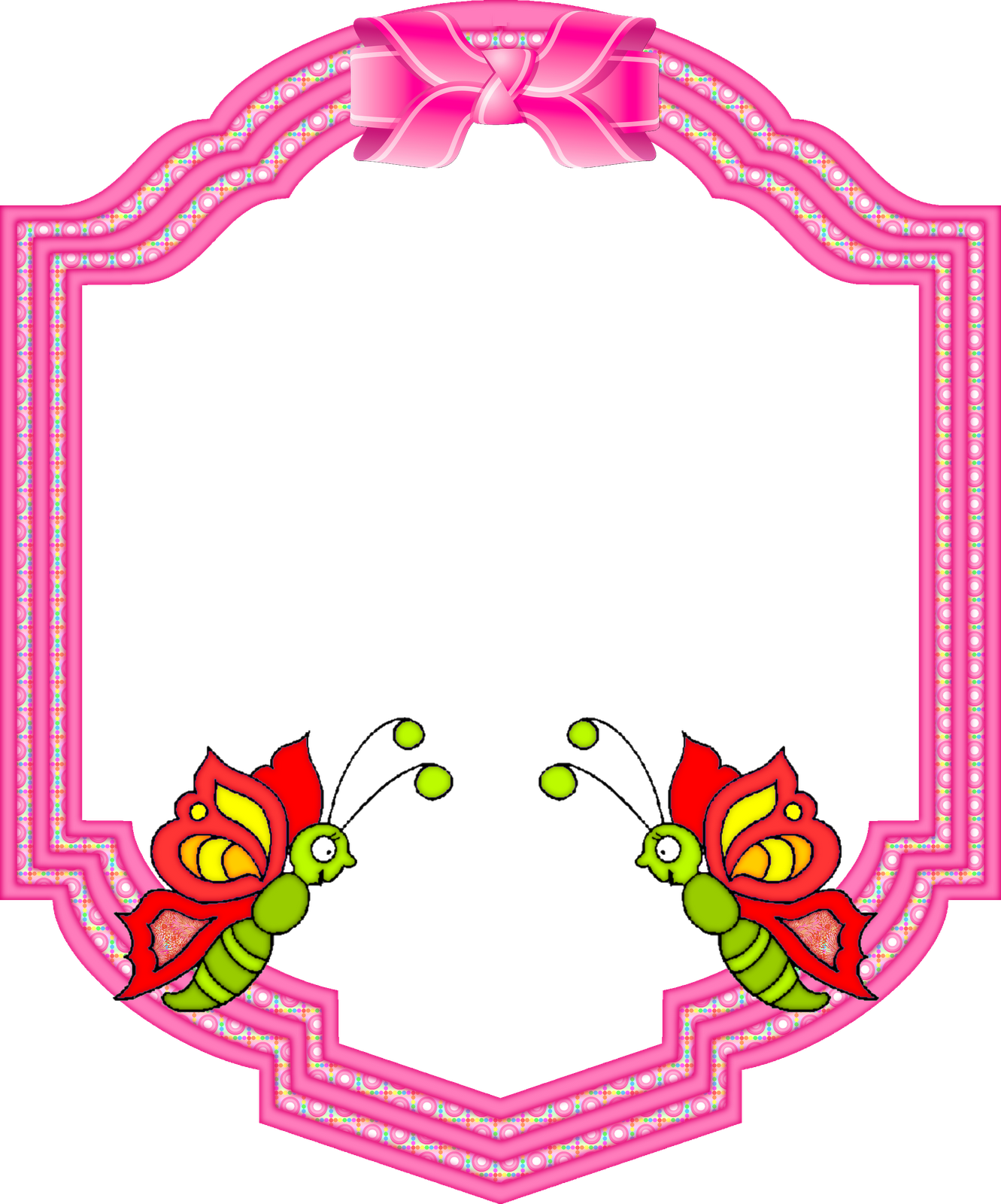 Moldura Minnie Vermelhawallpapers Real Kamistad - Moldura De Borboletas Em Png (1331x1600), Png Download