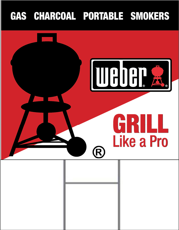 Weber Yard Sign - Weber Grill (800x800), Png Download