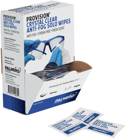 Provision® Crystal Clear Anti-fog Solo Wipes Palmero - Mattress Pad (535x600), Png Download