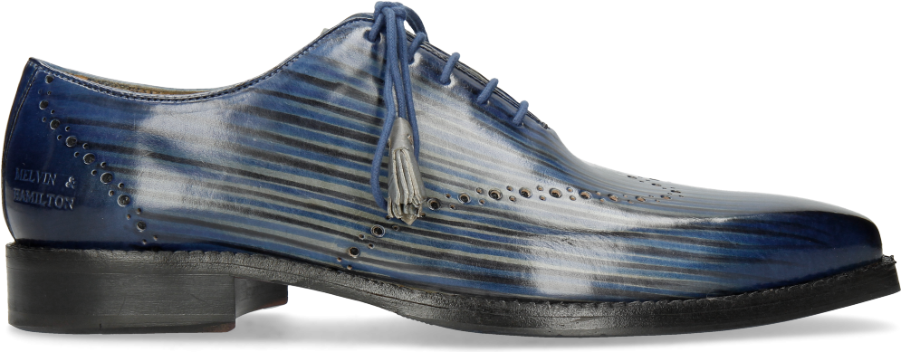 Oxford Shoes Nicolas 1 Clear Water Lines Electric Blue - Leather (1024x1024), Png Download