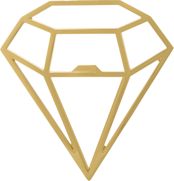 Gold Diamond Bottle Opener - Bitcoin Diamond Logo (576x600), Png Download