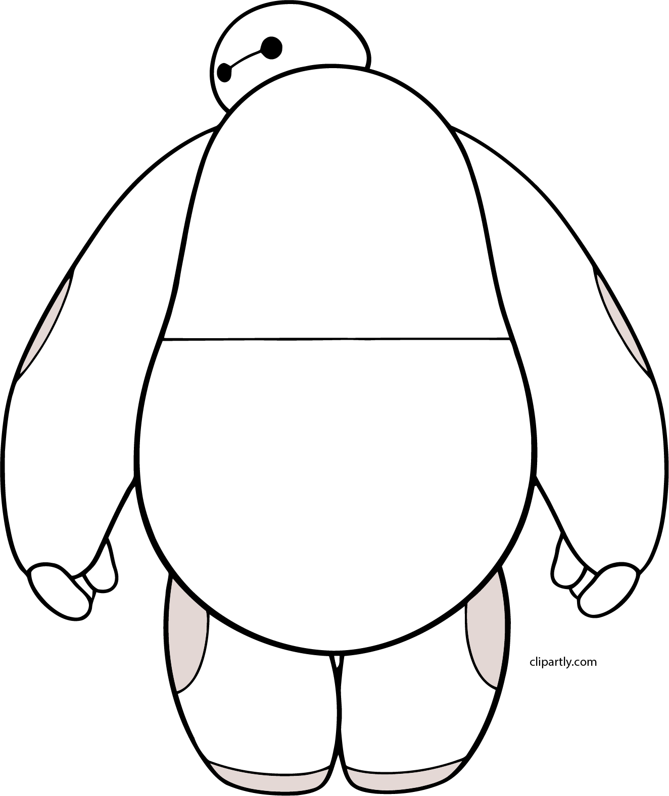 Baymax Back Png Clipart - Cartoon (1324x1577), Png Download