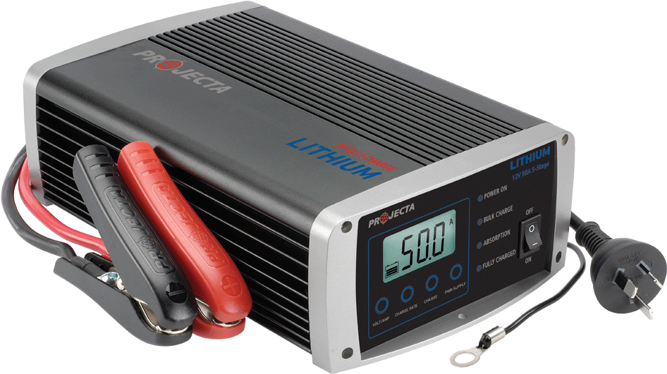 12v Automatic 50 Amp 5 Stage Lithium Battery Charger - Battery Charger 12 Volt 50 Amp (1000x1000), Png Download