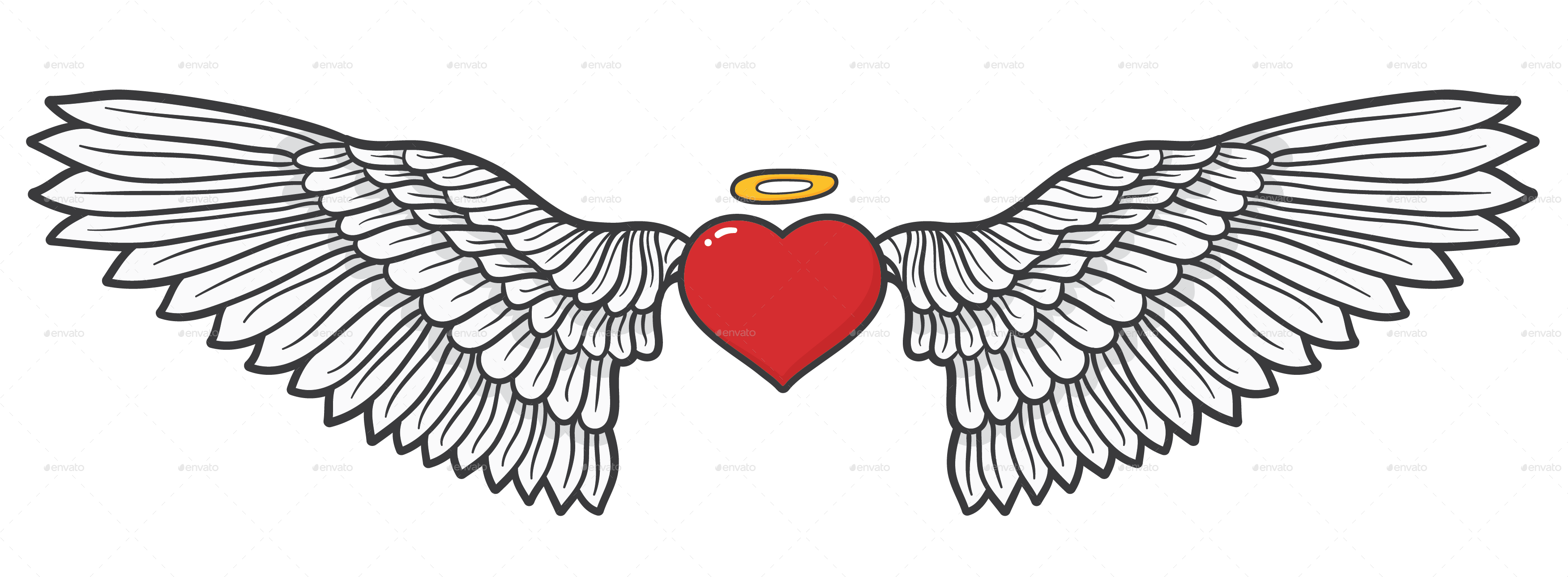 Png/wing Of Love-03 - Golden Eagle (3508x1299), Png Download