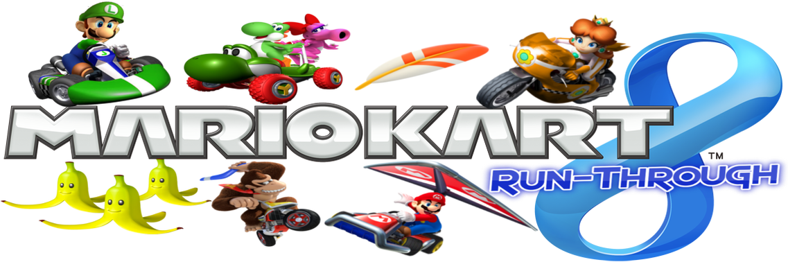 Picture - Mario Kart 8 Wii U Logo (1138x402), Png Download