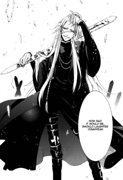 Manga Mangacap Mangacaps Monochrome Kuroshitsuji Manga - Black Butler Undertaker Face Reveal (500x729), Png Download