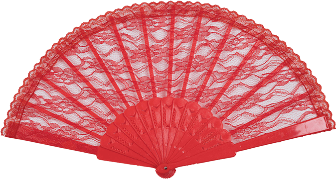 Red Lace Fan Accessory - Accessories Fan Used In Dresses (800x1268), Png Download