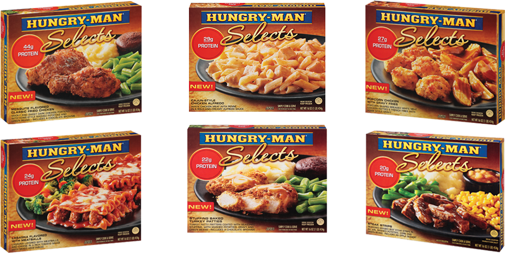 Sixlicious New Flavors - Hungry Man New (1040x551), Png Download