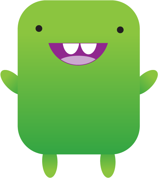 Cute Nerdy Monster - Cartoon (618x618), Png Download