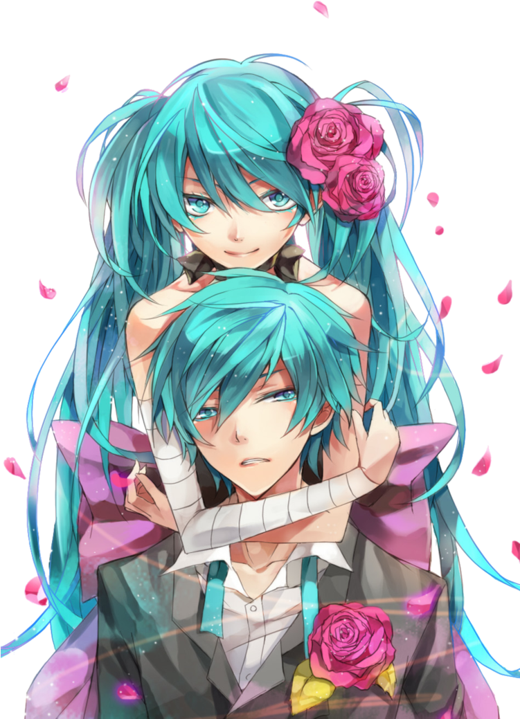 Cute Anime Couples, Anime Guys, Manga Anime, I Love - Miku And Mikuo Anime (750x1066), Png Download