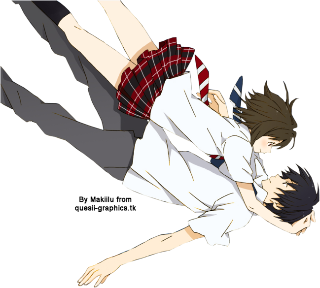 Let's Do It Together - Falling Couple (900x657), Png Download