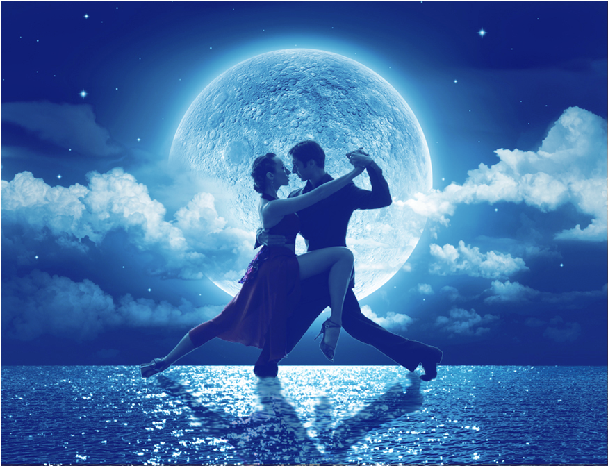 Sea And Moon (1922x674), Png Download