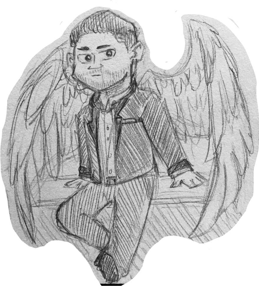Lucifer - Sketch (1000x1000), Png Download