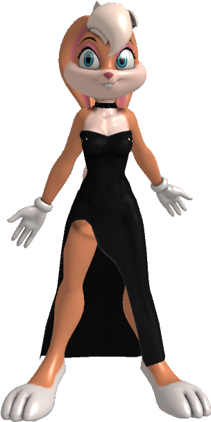 Lola Bunny - Black Dress - Stuffed Toy (700x700), Png Download