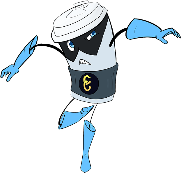 Capcoffee - Cartoon (682x638), Png Download