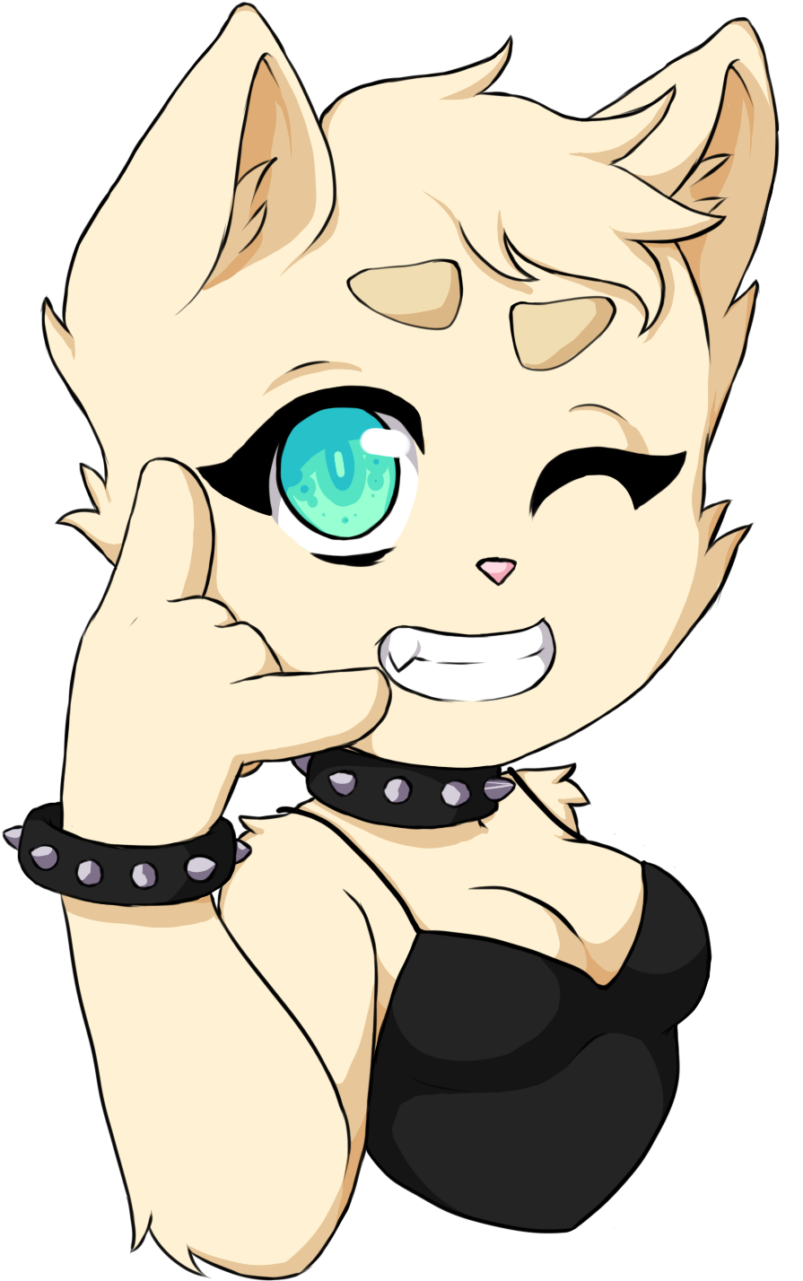 Cat Punk - Cartoon (1500x1500), Png Download