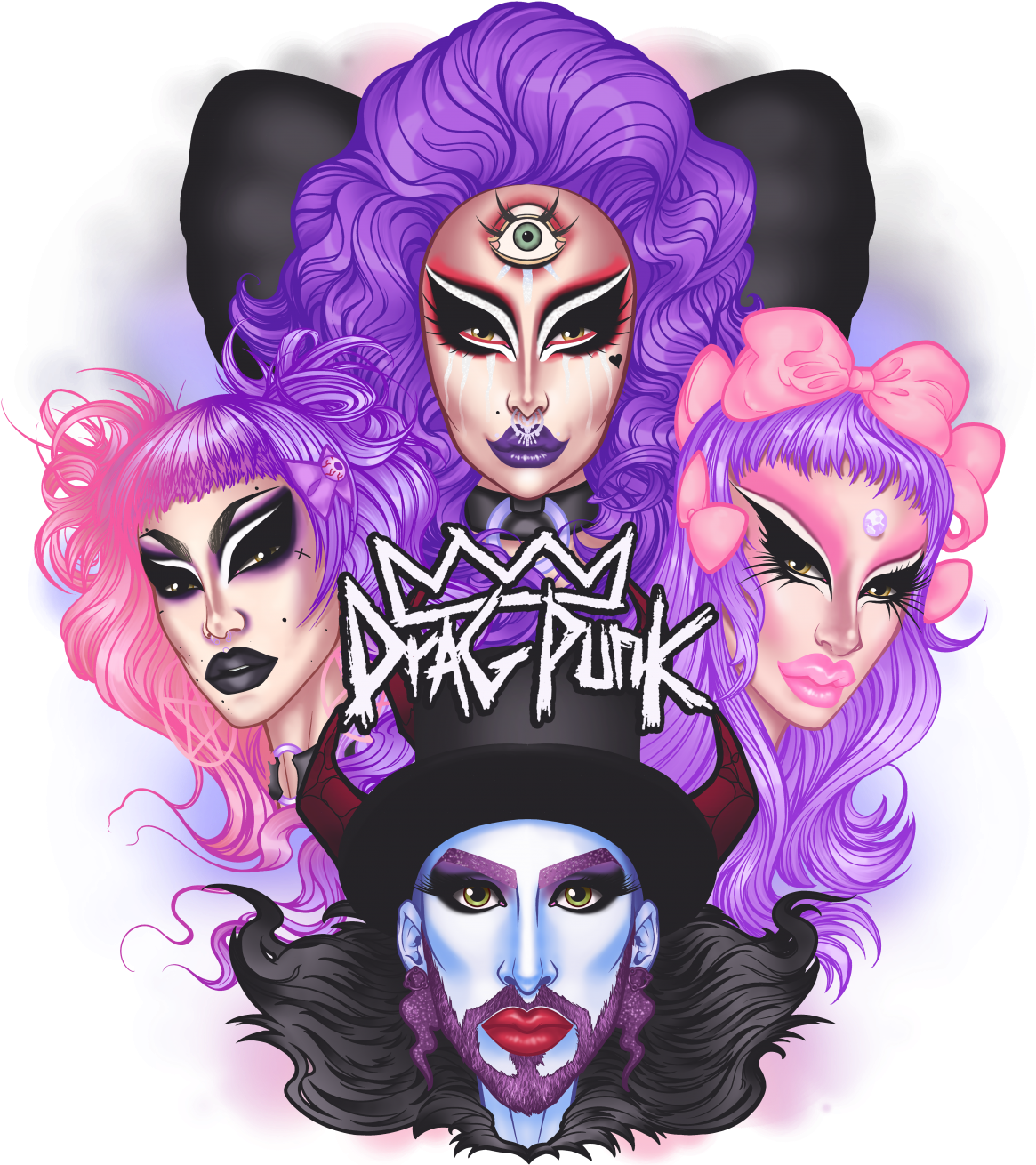 Cropped Drag Punk - Punk Rock (1200x1310), Png Download