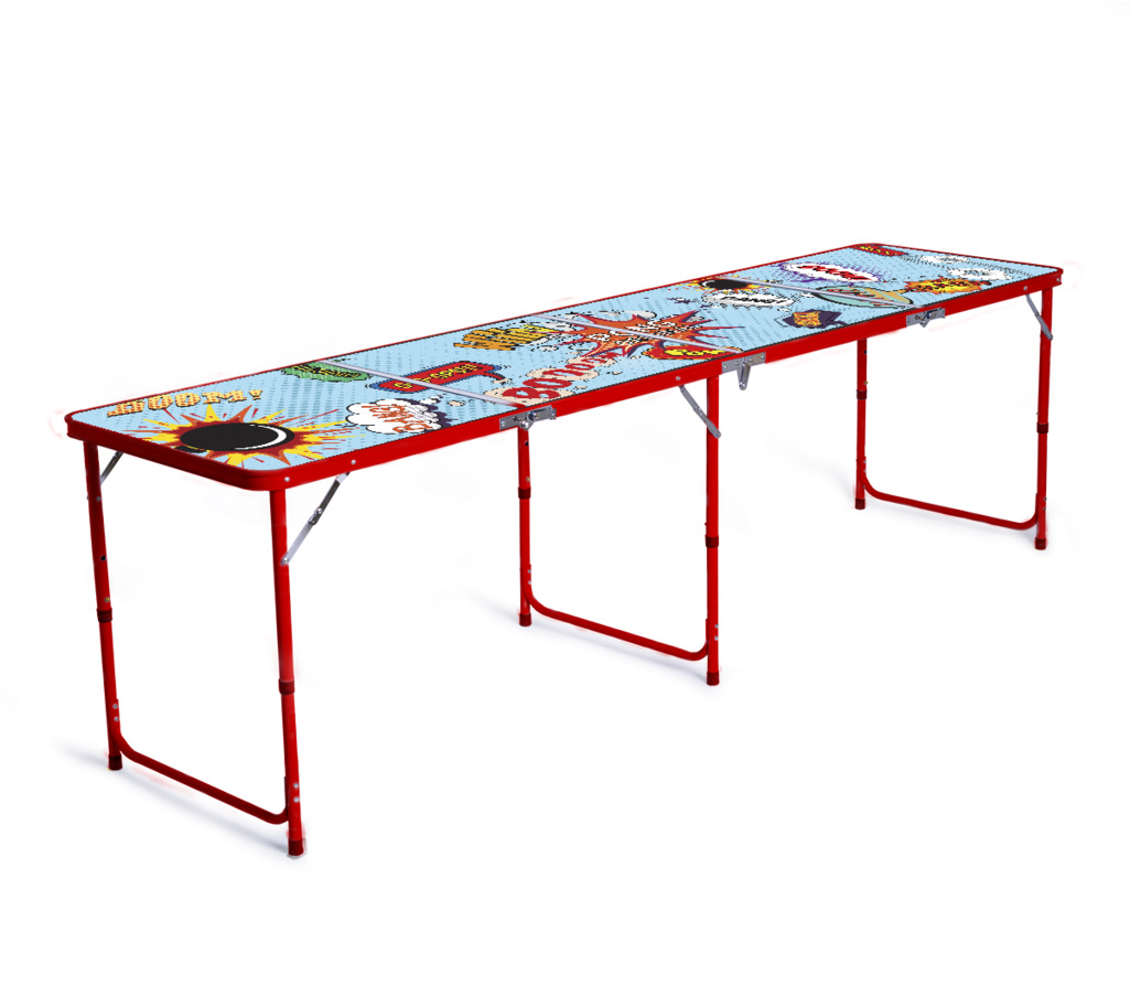Pow Comic Table - Beer Pong (1024x1024), Png Download