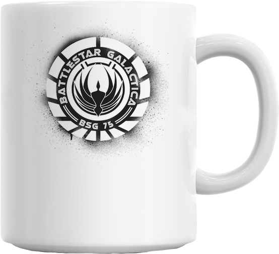 Battlestar Galactica Grunge Mug - Tomorrow Is Saturday Again (629x579), Png Download