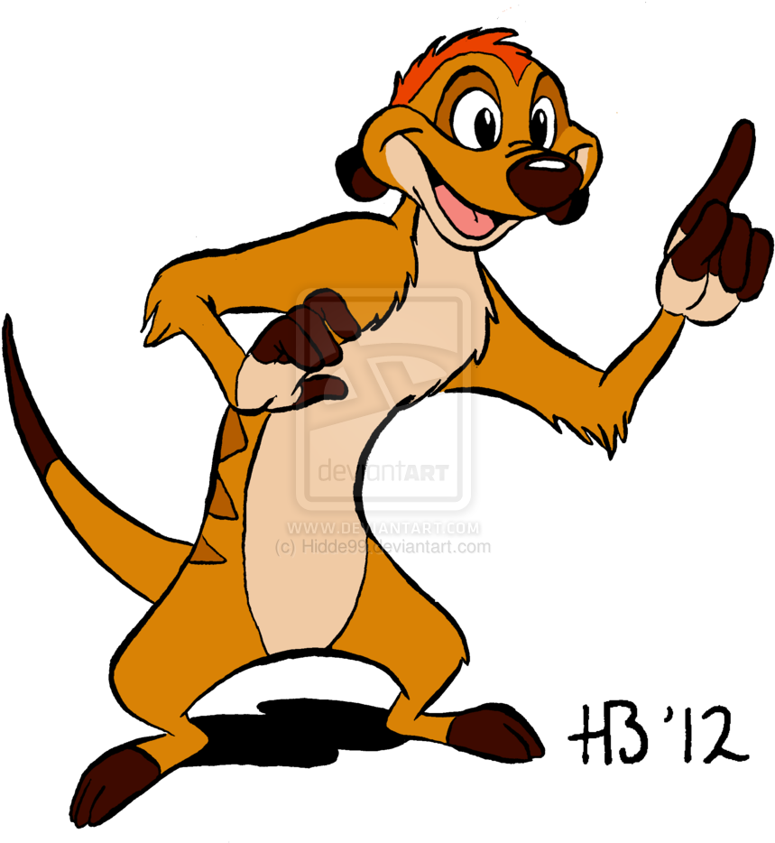 Meerkat Clipart Timon - Тимон И Пумба Рисунок (900x959), Png Download
