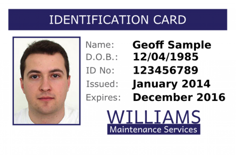 Id Card Vdp - Male Face (988x988), Png Download