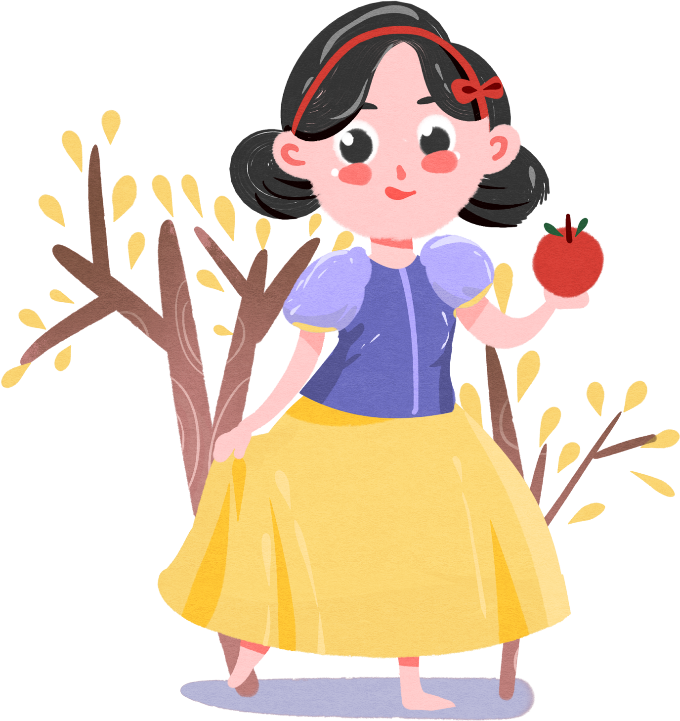 Cuento De Hadas Personaje Niña Princesa Png Y Psd - Illustration (2000x2000), Png Download