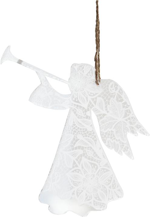 Lace Perspex Angel - Christmas Stocking (504x726), Png Download